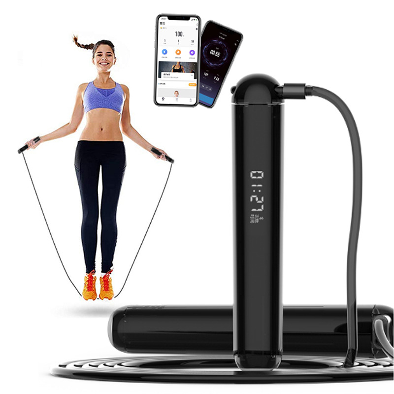 Slimme springtouw met APP-logo aangepast digitaal springtouw Fitness snelheid Calorieën tellen