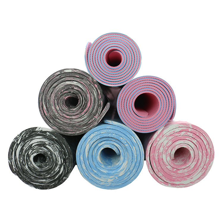 Custom Logo TPE Yoga en Pilates Mat door Urich Model EG0146 Roze Kleur 173cm Lengte