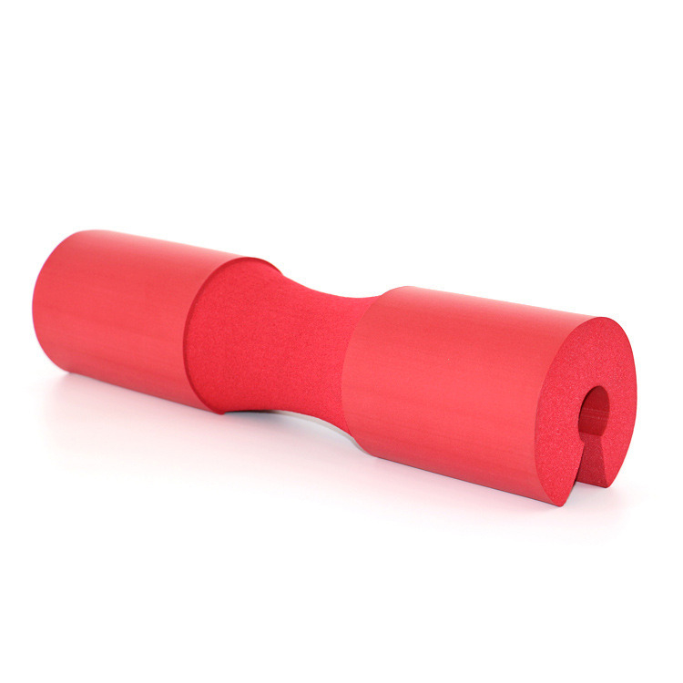 Hoogwaardige hoge dichtheid gewichtheffen beschermende barbell schuim schuim ergonomische vorm zwart rood schouder beschermende