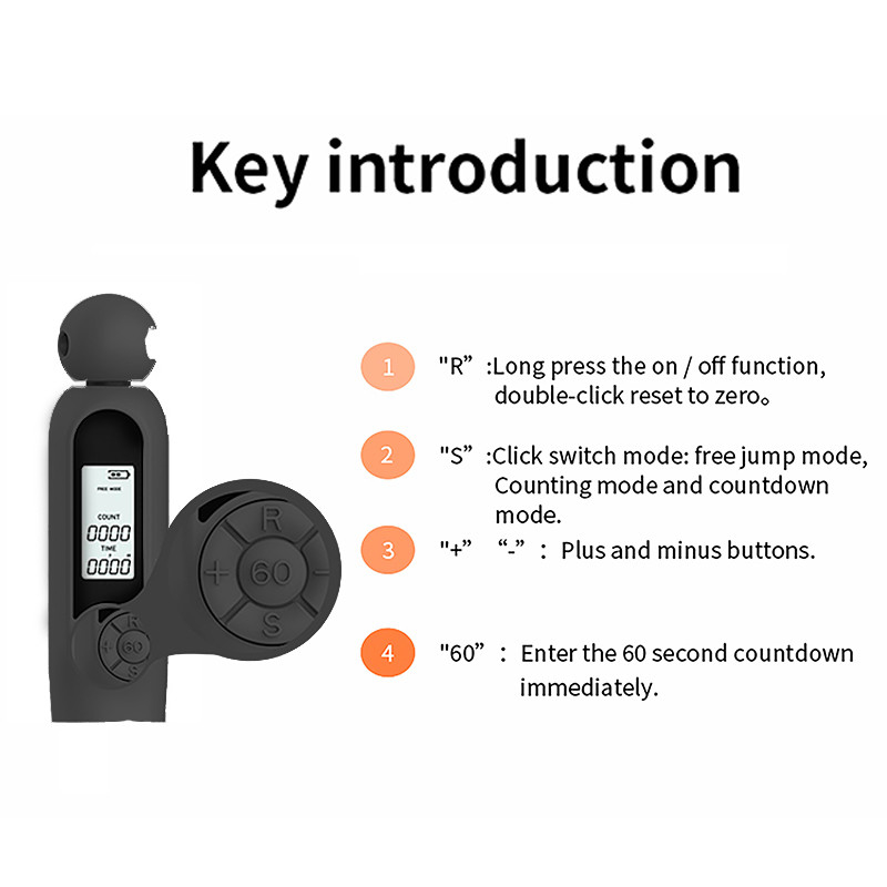 Vervangbaar touw Vetverbranding Sport Professionele Smart Electronic Telling Springtouw Niet Bluetooth