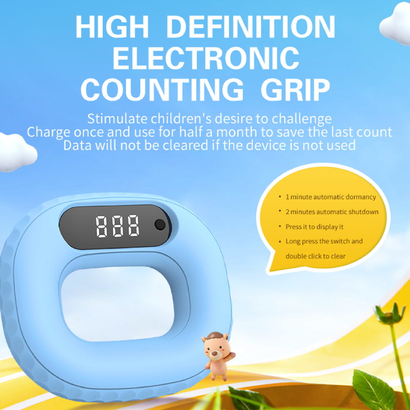 Multifunctioneel Fitness Grip Training Finger Strength Grip Wrist Strength Electronic Counting Ring Oplaadbaar