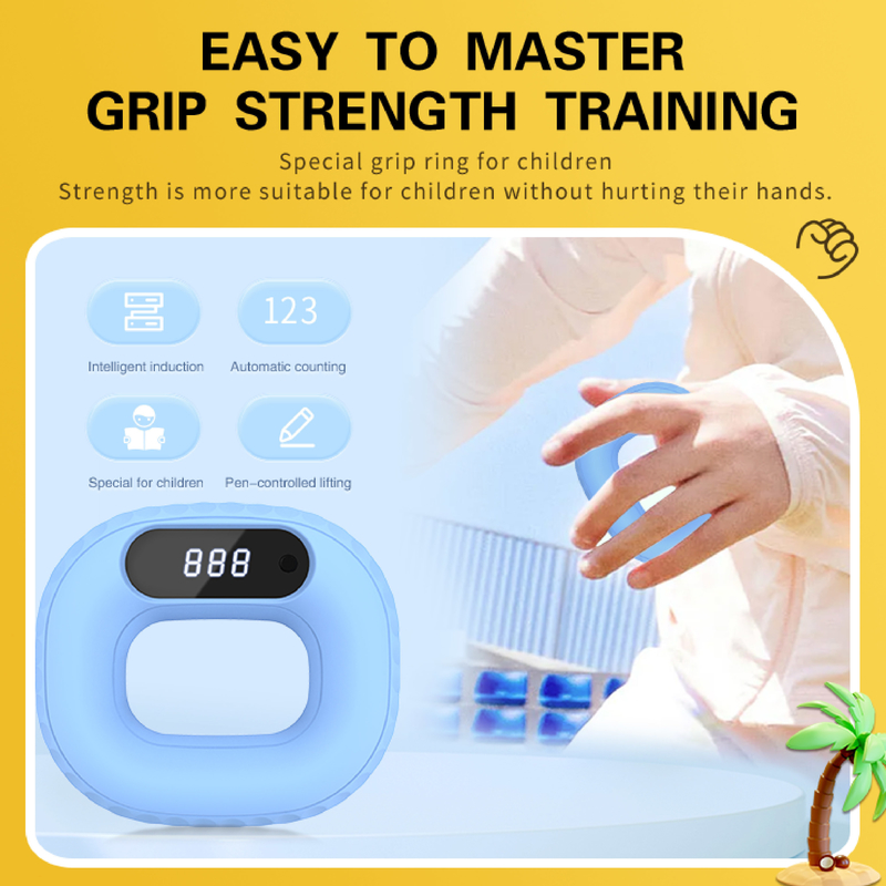 Multifunctioneel Fitness Grip Training Finger Strength Grip Wrist Strength Electronic Counting Ring Oplaadbaar