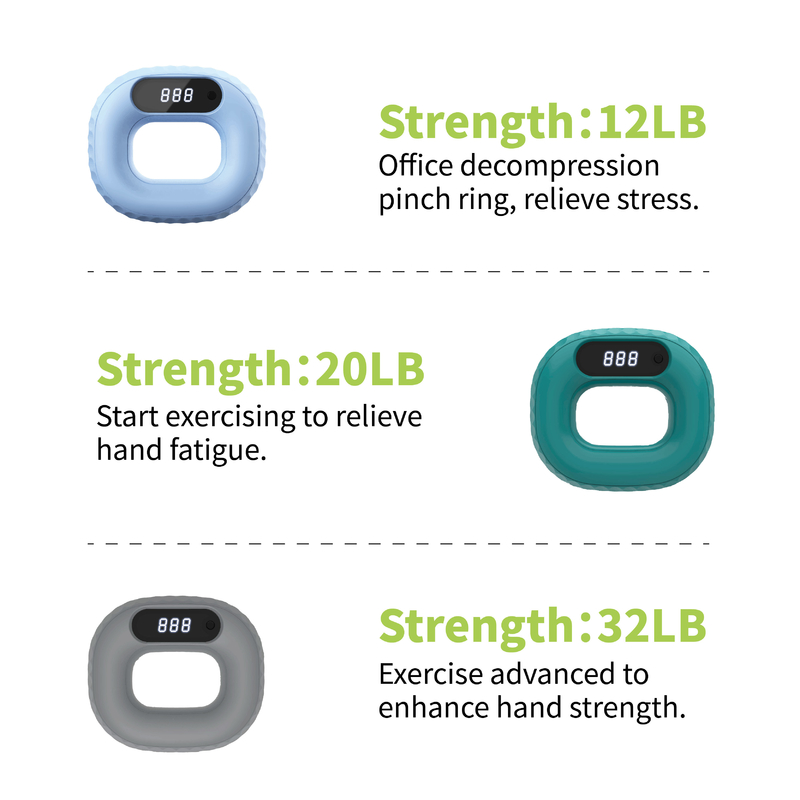 Silicone Grip Force Ring Vinger Rehabilitatie Training Handband Grip Force Apparaat Mannen En Vrouwen Voorarm Fitness