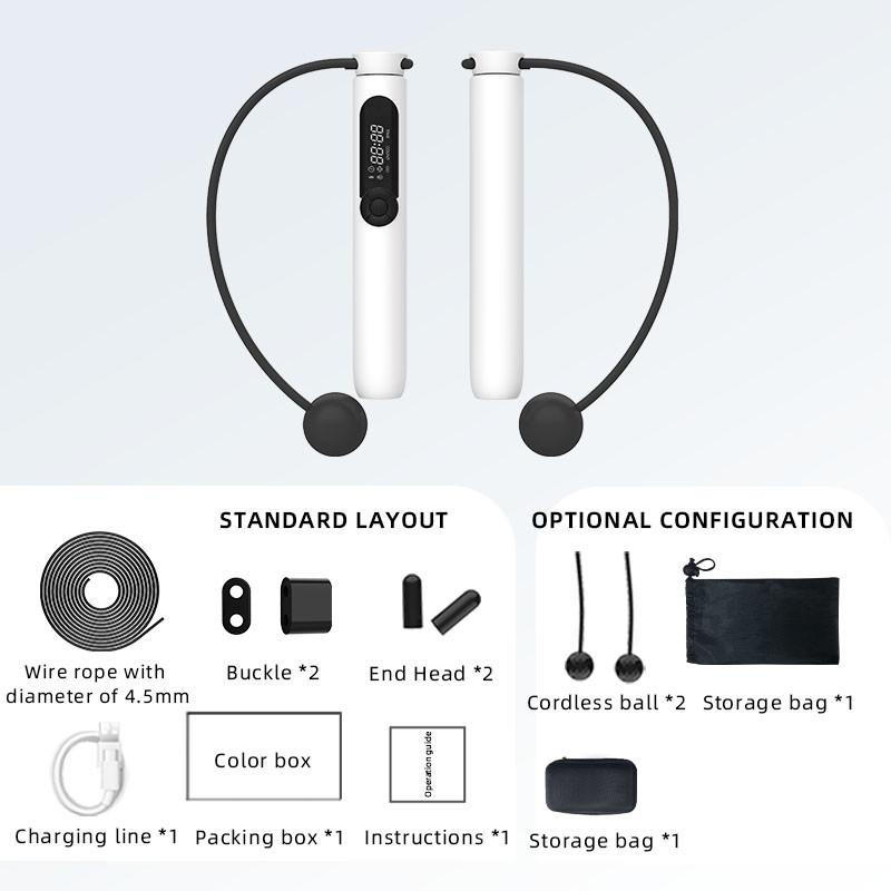 Bluetooth draadloos springtouw Speciaal Indoor Telling Fitness oefening voor het verliezen van gewicht